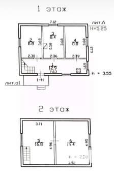 Дом 75м², 2-этажный, участок 8 сот.  