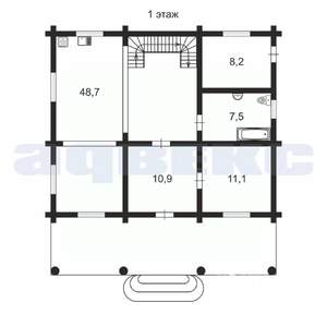 Коттедж 223м², 2-этажный, на длительный срок, 