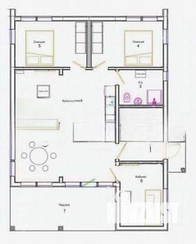 Дом 102м&sup2;, 1-этажный, на длительный срок, 