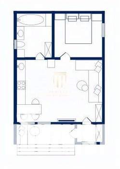 Коттедж 50м², 1-этажный, на длительный срок, 