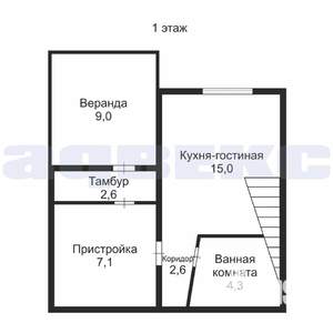 Таунхаус 91м&sup2;, 3-этажный, на длительный срок, 