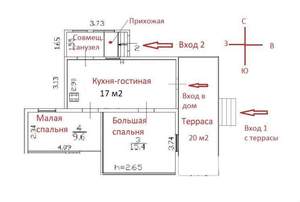 Дом 50м², 2-этажный, посуточно, 