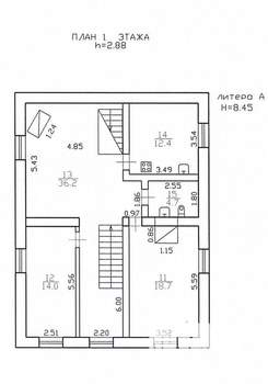 Коттедж 264м&sup2;, 2-этажный, участок 19 сот.  