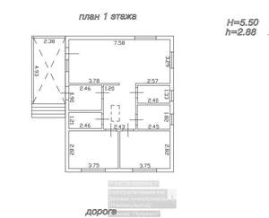 Дача 98м², 1-этажный, участок 7 сот.  