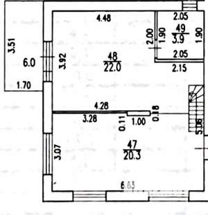 Таунхаус 100м&sup2;, 2-этажный, участок 1 сот.  