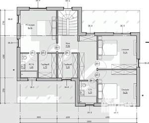 Дом 187м², 2-этажный, участок 9 сот.  