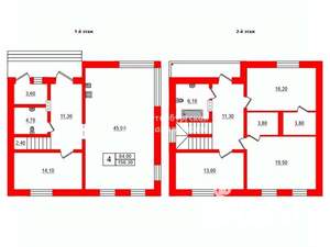 Коттедж 156м², 2-этажный, участок 8 сот.  