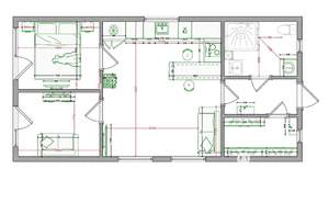 Дом 66м², 1-этажный, участок 6 сот.  