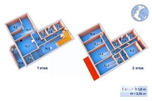 Таунхаус 186м², 2-этажный, участок 3 сот.  