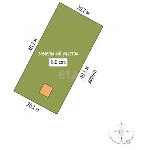 Дом 28м², 2-этажный, участок 8 сот.  