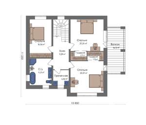Дом 182м², 2-этажный, участок 14 сот.  