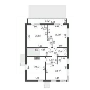 Дом 254м², 3-этажный, участок 8 сот.  