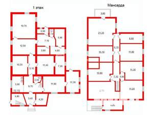 Дом 245м², 2-этажный, участок 12 сот.  