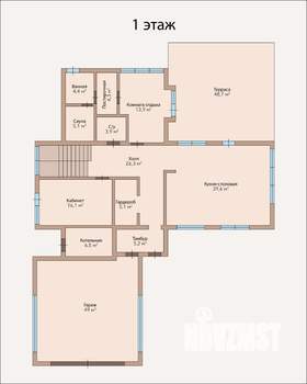 Коттедж 274м², 2-этажный, участок 13 сот.  