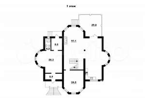 Коттедж 302м², 2-этажный, участок 12 сот.  