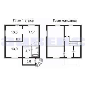 Дача 120м², 2-этажный, участок 7 сот.  