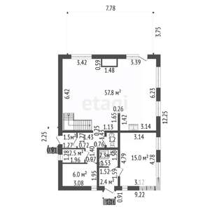 Дом 254м², 2-этажный, участок 8 сот.  