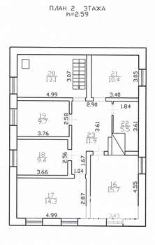 Коттедж 264м², 2-этажный, участок 19 сот.  