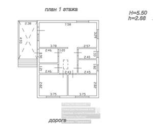 Дом 98м&sup2;, 1-этажный, участок 7 сот.  