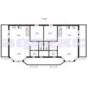 Коттедж 380м², 2-этажный, участок 12 сот.  