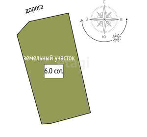 Дом 56м², 2-этажный, участок 6 сот.  