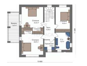 Дом 278м², 2-этажный, участок 14 сот.  