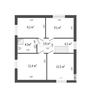 Дом 115м², 2-этажный, участок 4 сот.  