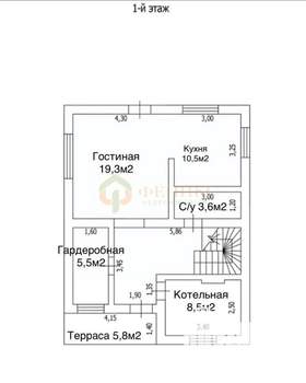 Дом 145м², 2-этажный, участок 15 сот.  