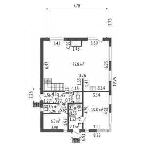 Дом 254м², 3-этажный, участок 8 сот.  