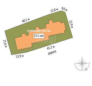 Дом 1129м², 1-этажный, участок 13 сот.  