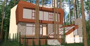 Коттедж 349м², 3-этажный, участок 12 сот.  