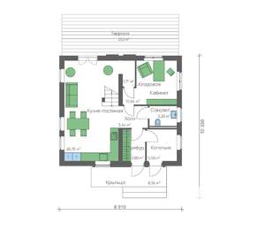 Дом 120м², 2-этажный, участок 6 сот.  