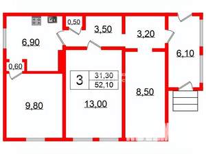 Дом 52м², 1-этажный, участок 15 сот.  