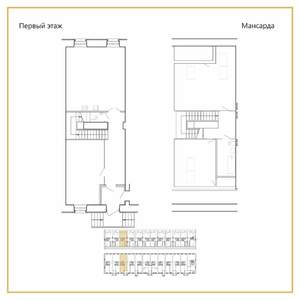 Таунхаус 176м², 2-этажный, участок 1 сот.  