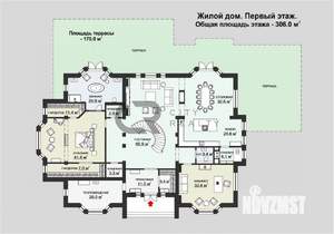 Коттедж 540м², 2-этажный, участок 32 сот.  