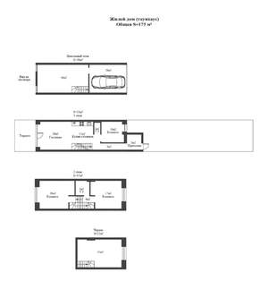 Таунхаус 147м², 3-этажный, участок 2 сот.  