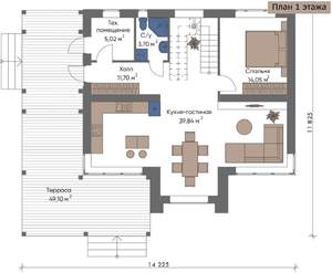 Коттедж 196м², 2-этажный, участок 15 сот.  