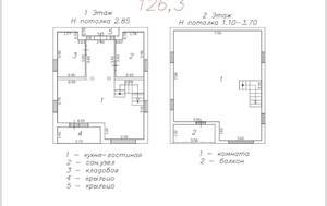 Дача 126м², 2-этажный, участок 5 сот.  