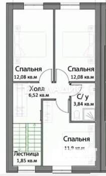 Дом 159м², 3-этажный, участок 2 сот.  