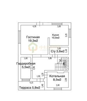 Дом 145м², 2-этажный, участок 15 сот.  