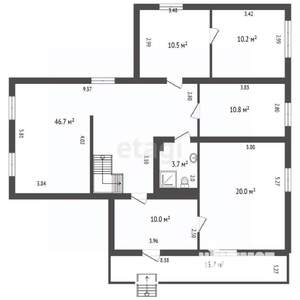 Дом 200м², 2-этажный, участок 11 сот.  