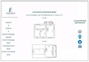 Дом 114м², 2-этажный, участок 9 сот.  