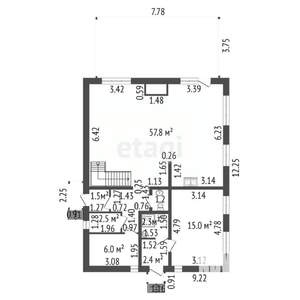 Дом 254м², 3-этажный, участок 8 сот.  