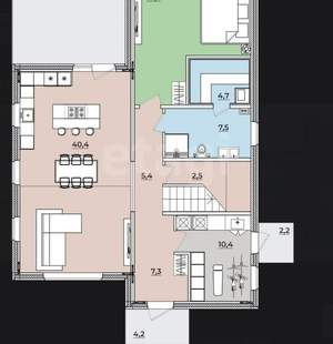 Дом 198м&sup2;, 2-этажный, участок 8 сот.  