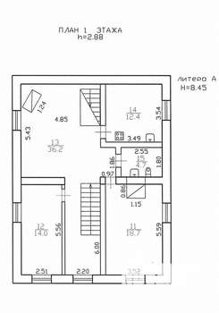Коттедж 264м², 2-этажный, участок 19 сот.  