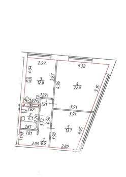 2-к квартира, на длительный срок, 62м2, 4/11 этаж