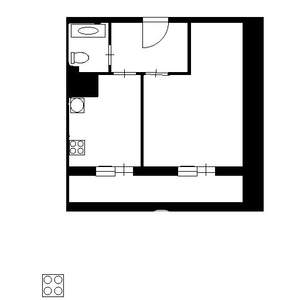 1-к квартира, на длительный срок, 38м2, 5/16 этаж