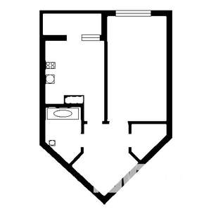 1-к квартира, на длительный срок, 42м2, 10/10 этаж