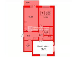 1-к квартира, на длительный срок, 57м2, 10/18 этаж