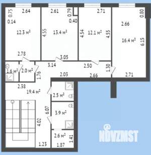 6-к квартира, на длительный срок, 183м2, 2/2 этаж